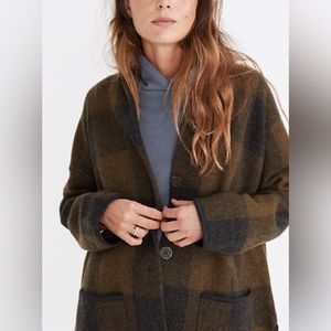 RARE! Madewell Buffalo Check Boiled Wool Jacket S
